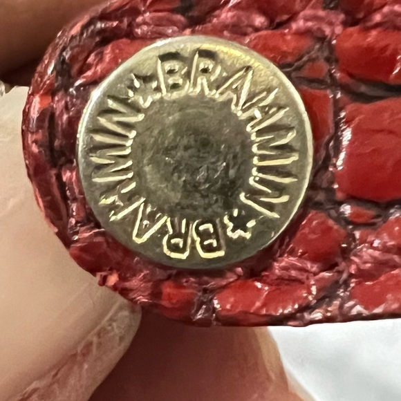 Brahmin Leather Crossbody Bag Red - Picture 14 of 16